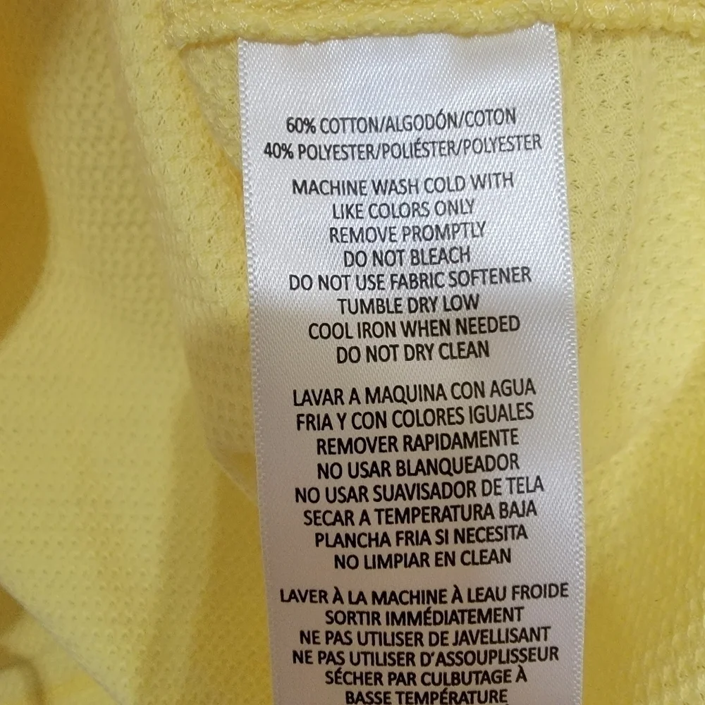 Calvin Klein Soft Yellow Crew Neck Sleeveless Ruched Side Muscle Tank Top XXL - Picture 6 of 6